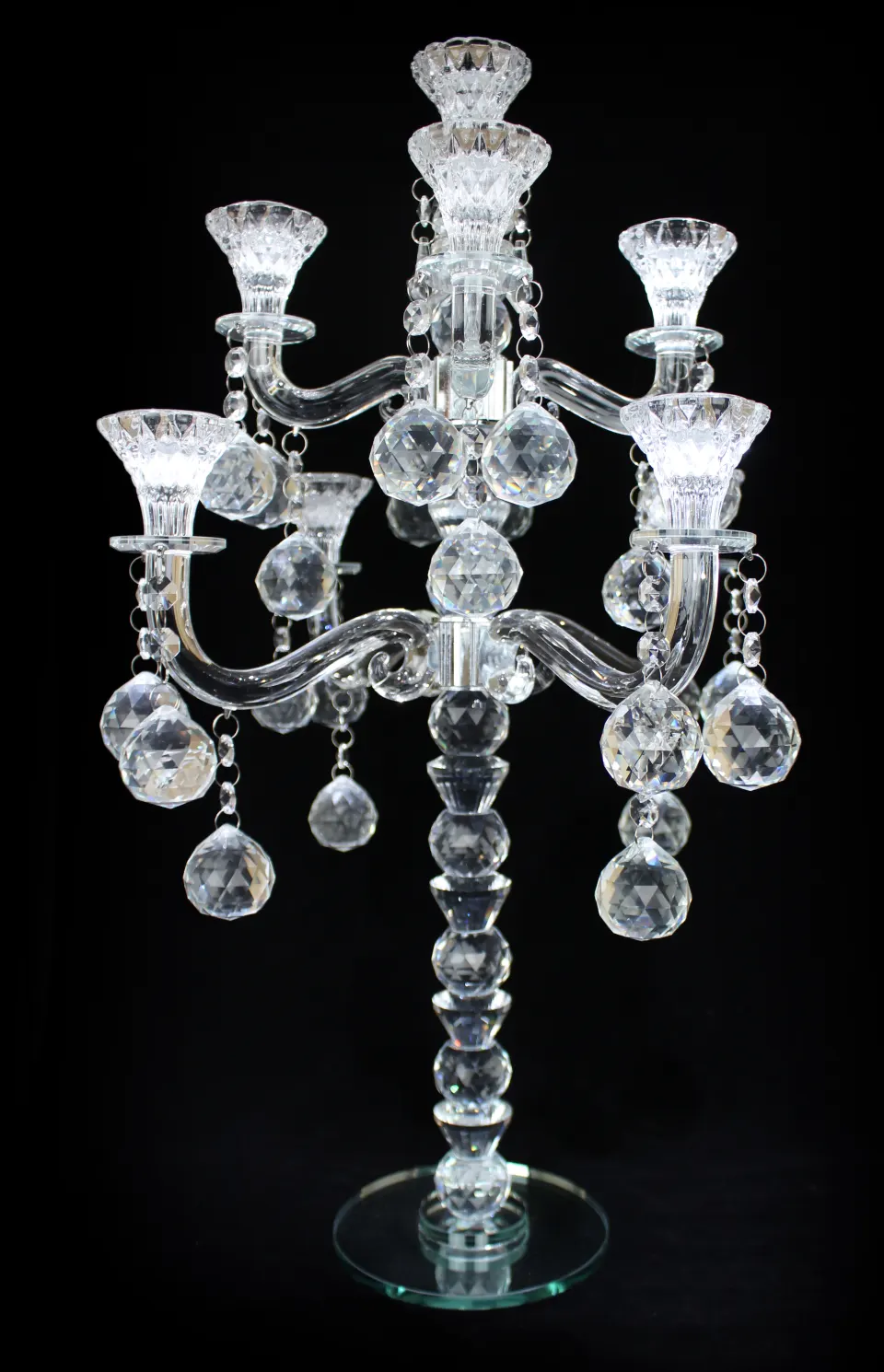 Stunning 9-Arm Crystal Candelabra