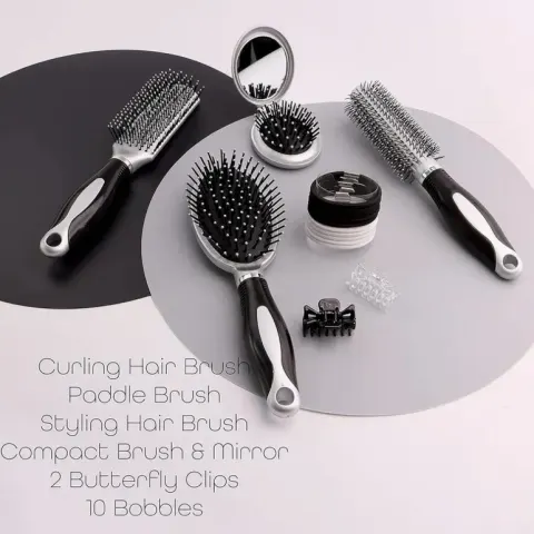Luxury Hair Brush Set For Women & Teens – 4-Piece Professional Styling Kit