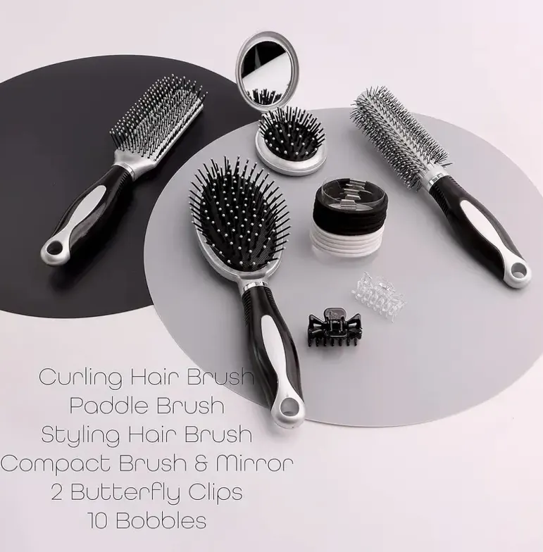 Luxury Hair Brush Set For Women & Teens – 4-Piece Professional Styling Kit