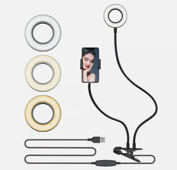 Blitzwolf BW-SL6 Clip Selfie Ring Light with Flexible Mobile Phone Holder