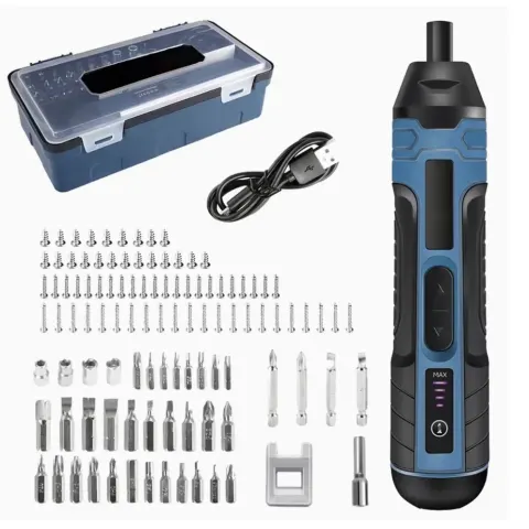 105PCS Heavy-Duty Cordless Screwdriver Set – 5N.m Max Torque with Accessories for Workshop & Garage