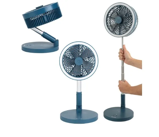 Professional Cordless Foldable Fan with LED Ringlight by SALTER