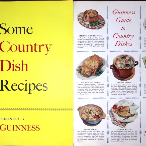 Guinness Guide County Dish Recipes Coloured 60-Year-Old 4 Page Print