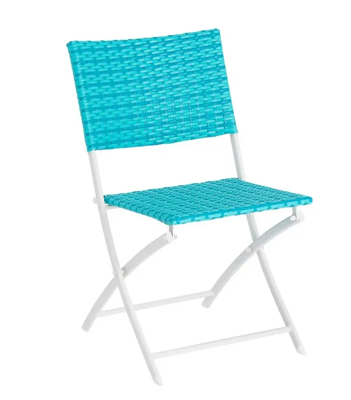(189/Mez) 3x Chair Items. 2x Lettie Bistro Set Folding Chairs Blue (H81.5x W47x D56cm) RRP £30 Each