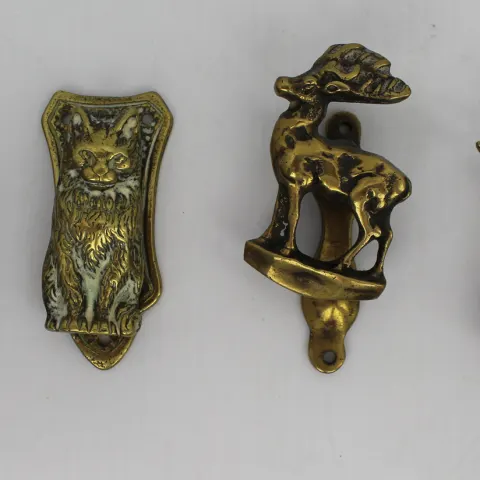 Set of 4 Vintage Brass Door Knockers
