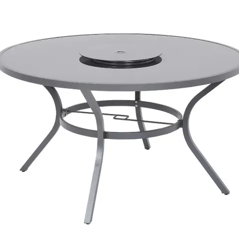 (195/Mez/P) RRP £300. Misali Table With Lazy Susan.  (H)74 x (D)135 cm