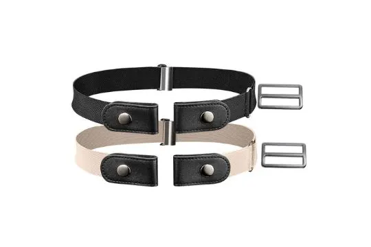 14 x 2 Pieces Adjustable No Buckle Belts for Women Lb42