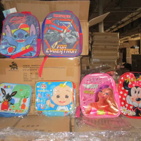 50 Pcs Assorted Licence Kids Character Lunch Bags and Backpacks