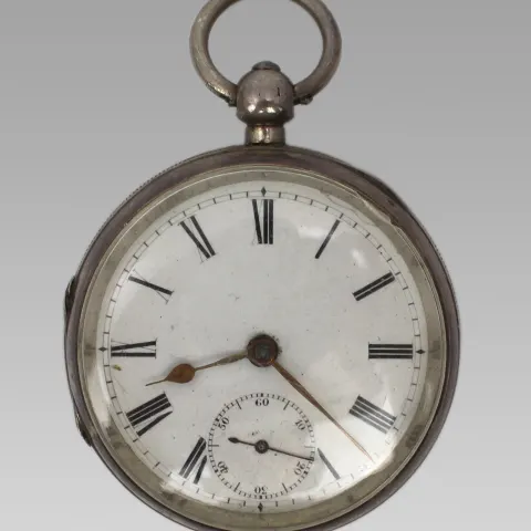 Antique Silver Key-Wound Pocket Watch