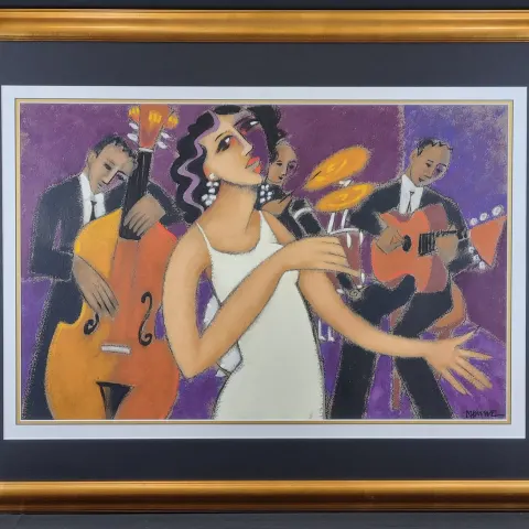 Marsha Hammel Stunning Original Oil "In The Key of Purple"