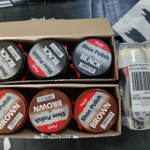 Punch Shoe polish black, brown and scuff