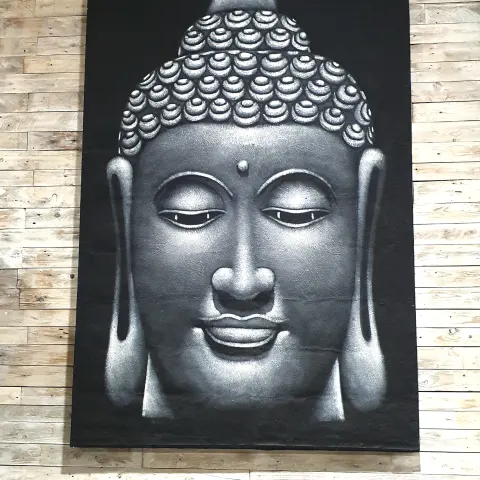 Giant Buddha Original Acrylic Relief Painting Art Work 2m x 139cm x 4.5cm RRP £2000
