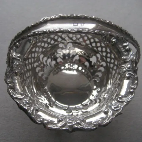 Antique Silver Sweetmeat Basket, Birmingham 1910