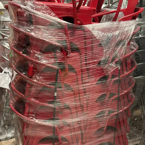 31 x Red Torex Metal Armed Chairs