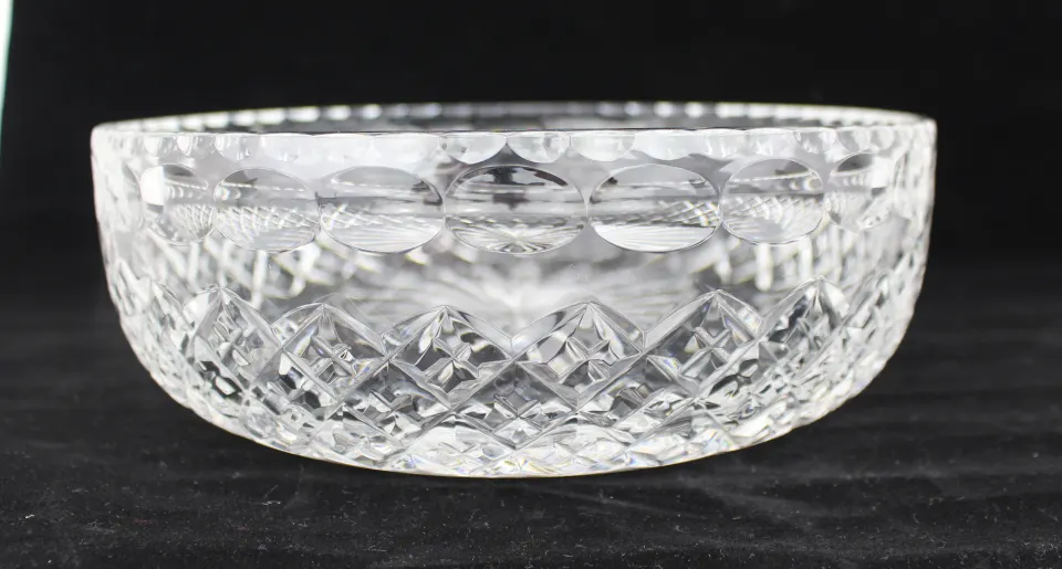 Large Heavy Cut Glass Centrepiece Fruit Bowl