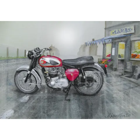 BSA Super Rocket 1960's  Iconic Motorbike Large Metal Wall Art