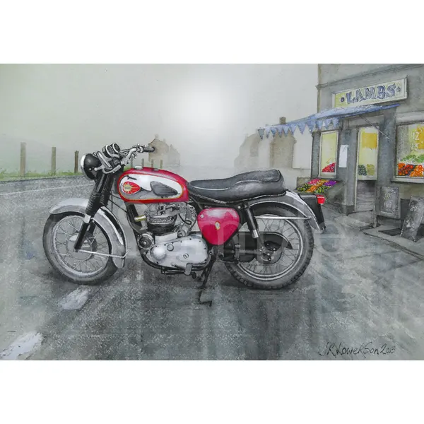BSA Super Rocket 1960's  Iconic Motorbike Large Metal Wall Art