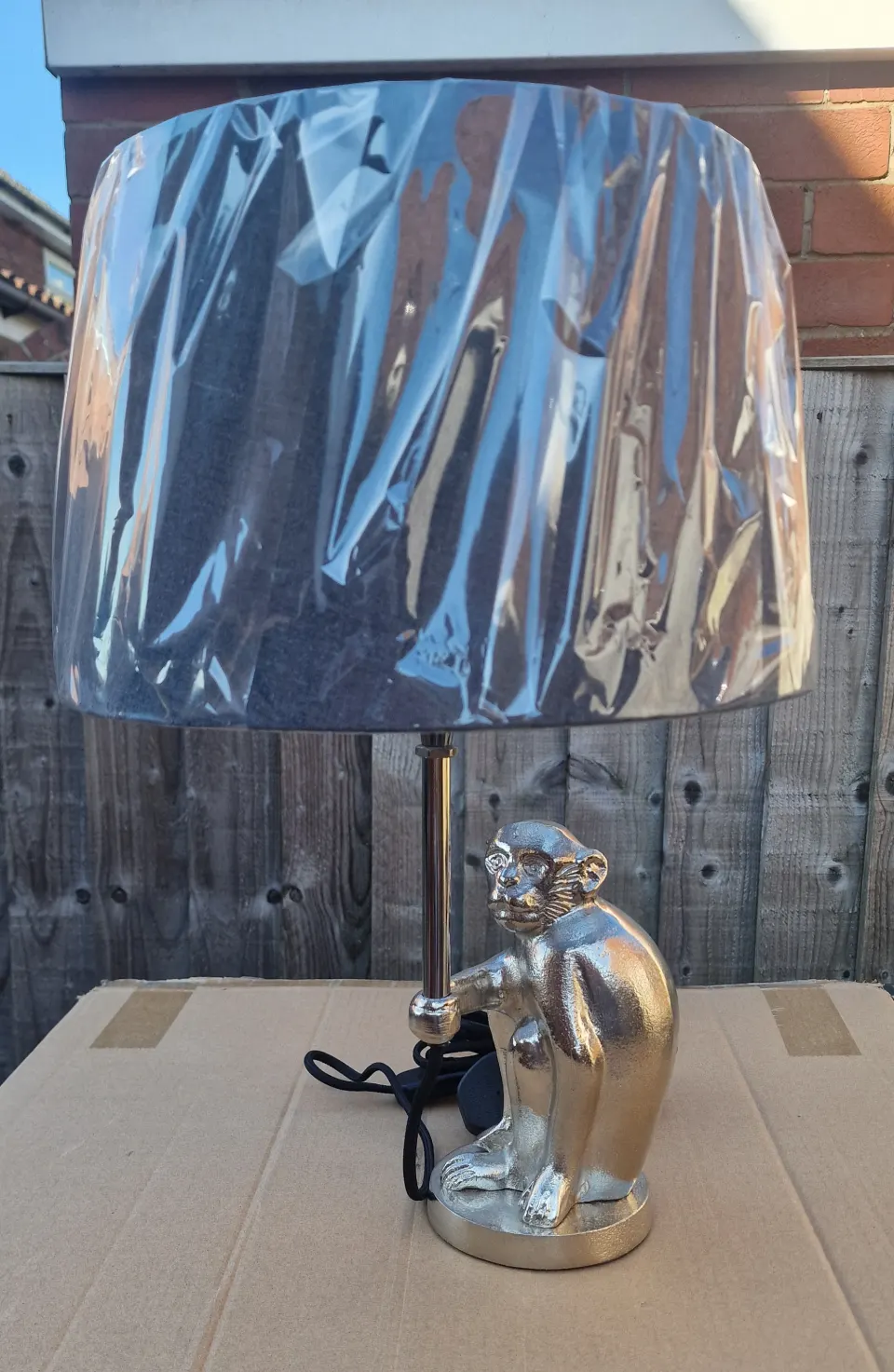 Silver Money Lamp With Shade x 2