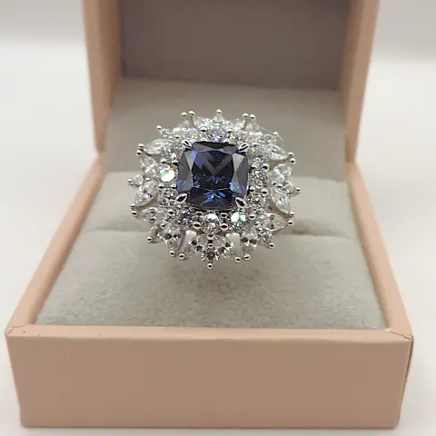 Sterling Silver Gemstone Ring New With Gift Box