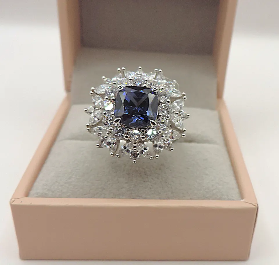 Sterling Silver Gemstone Ring New With Gift Box