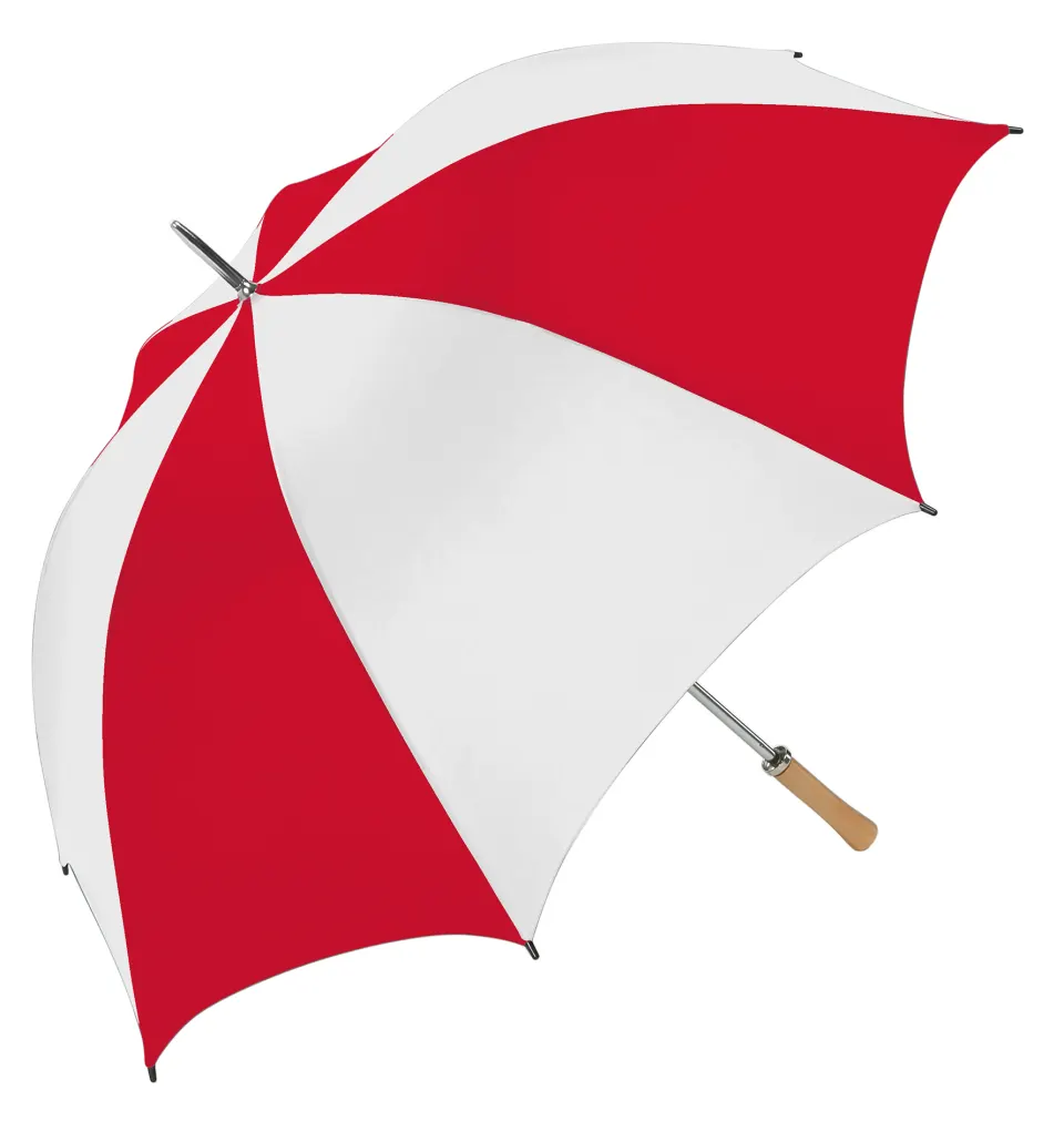 48 x Full Size Golf Umbrellas Red/White