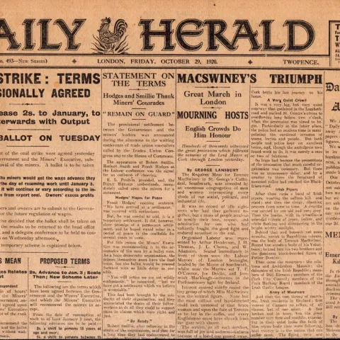 Irish War of Independence Lord Mayor of Cork Ireland Mourning In 1920-P.