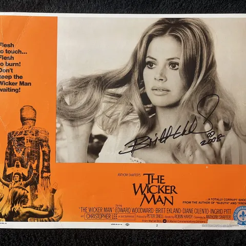 Britt Eckland Signed Cinema Lobby Card