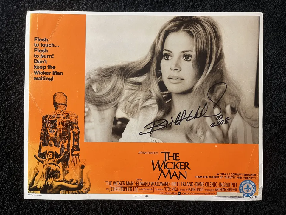 Britt Eckland Signed Cinema Lobby Card