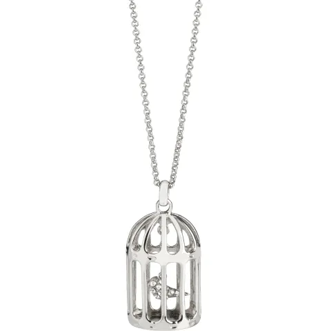 Birdcage Necklace With Swarovski Crystal Bird - Unboxed x 5