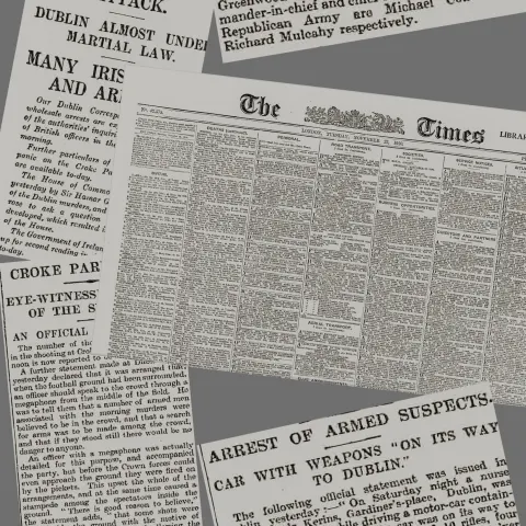 Ireland 1920 Bloody Sunday Michael Collins Croke Park Massacre Black & Tans