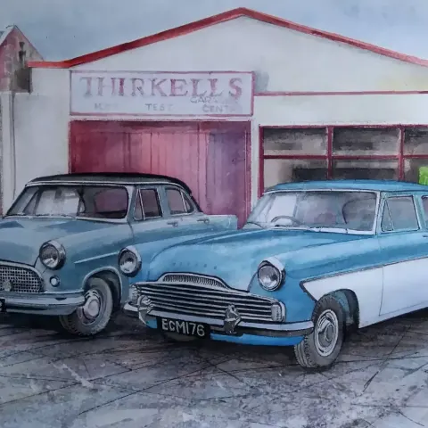 Ford Consul & Ford Zodiac 1950's Nostalgic British Car Metal Art