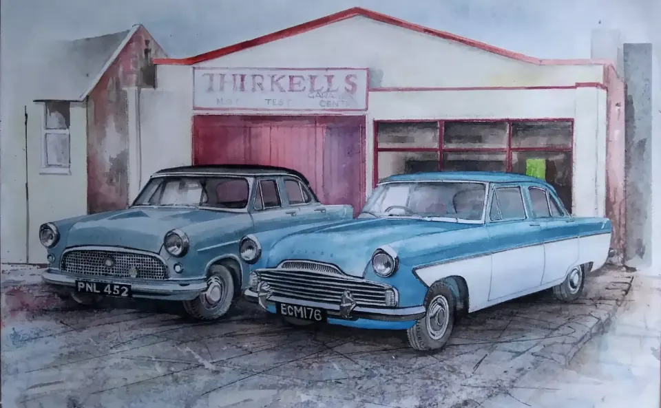 Ford Consul & Ford Zodiac 1950's Nostalgic British Car Metal Art