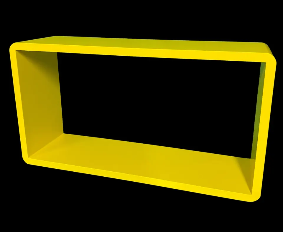 4 x Yellow Floating Wall Cube RRP 29.99