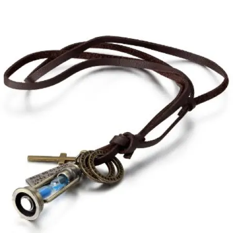 10 x Mens/Womens Alloy Vintage Lamp Hourglass Necklace