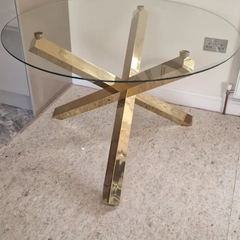 Gold Leg Dining Table 120cm