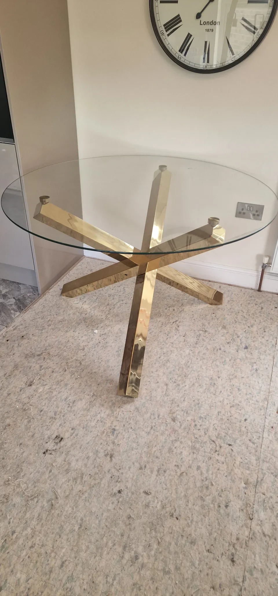 Gold Leg Dining Table 120cm