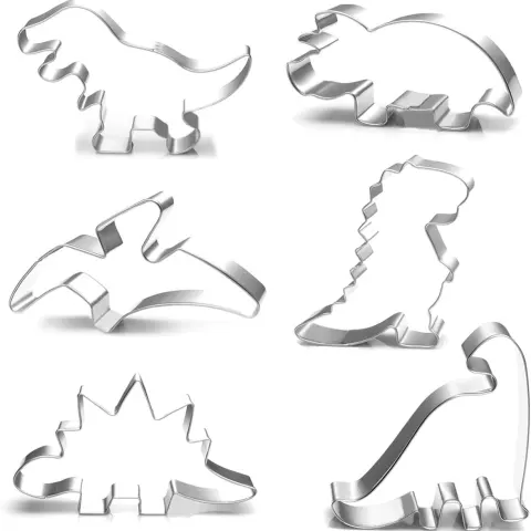 Dinosaur Cookie Cutters Set Stainless Steel RRP £8