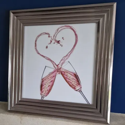 Framed Champagne Flute Picture