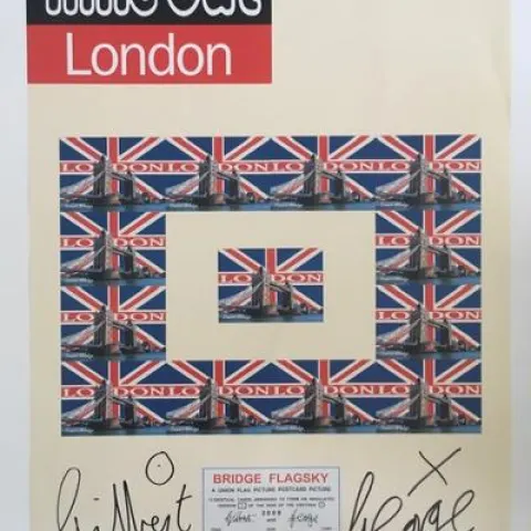 GILBERT & GEORGE (b.1943 & 42) Italian & British, Signed,Time Out London, Bridge Flagsky ltd ed 2009