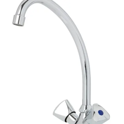 Savo Chrome effect Kitchen Twin lever Tap RRP 35.00