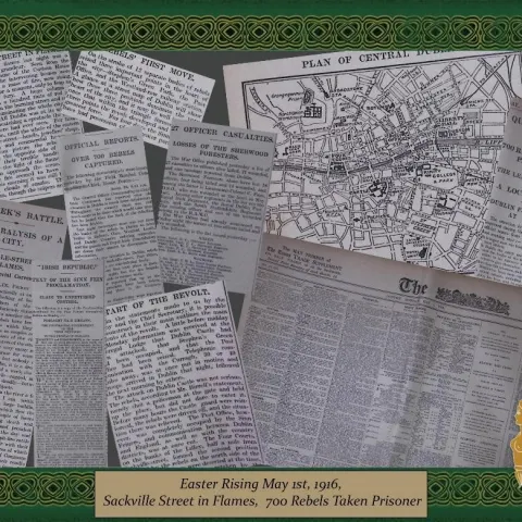 Easter Rising 1916 Rare Complete Newspaper False Reports Connolly Killed & Pearse Injured.