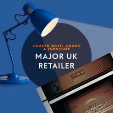 No Reserve - Graded & Ex-Demo White Goods, Furniture, Mattresses - Washing Machines, Fridges, Dishwashers, Cooker Hoods, Mattresses & Furniture. Sourced from a Major UK retailer