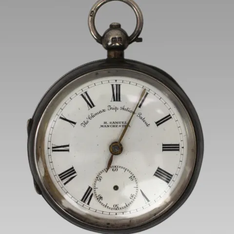 The Climate Ship Action Patent Silver Pocket Watch