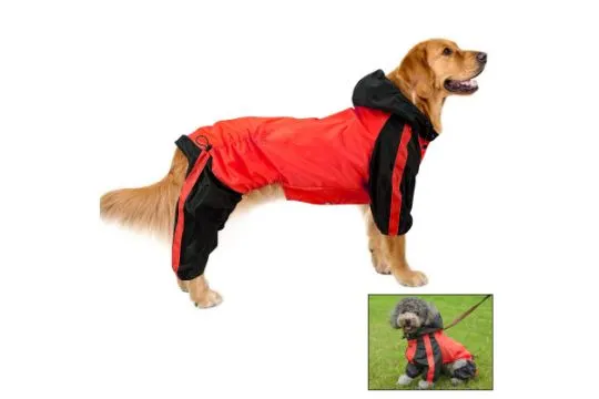 5 x Dog Raincoat - Waterproof Hooded Rain Jacket Total RRP £119.32