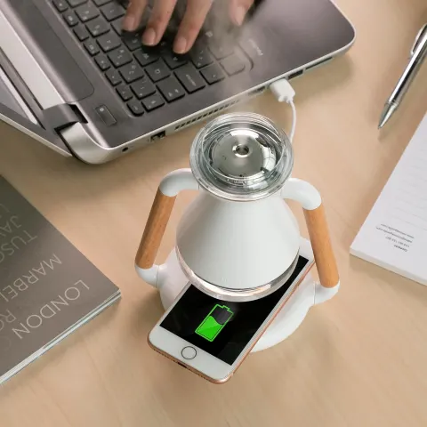 Misvolt Aroma Diffuser Humidifier & Wireless Charger 3-in-1 Humidifier RRP £28.99 L13b