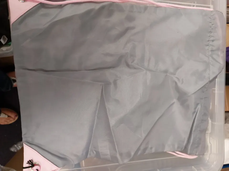 Pink and Grey Shoe Bag