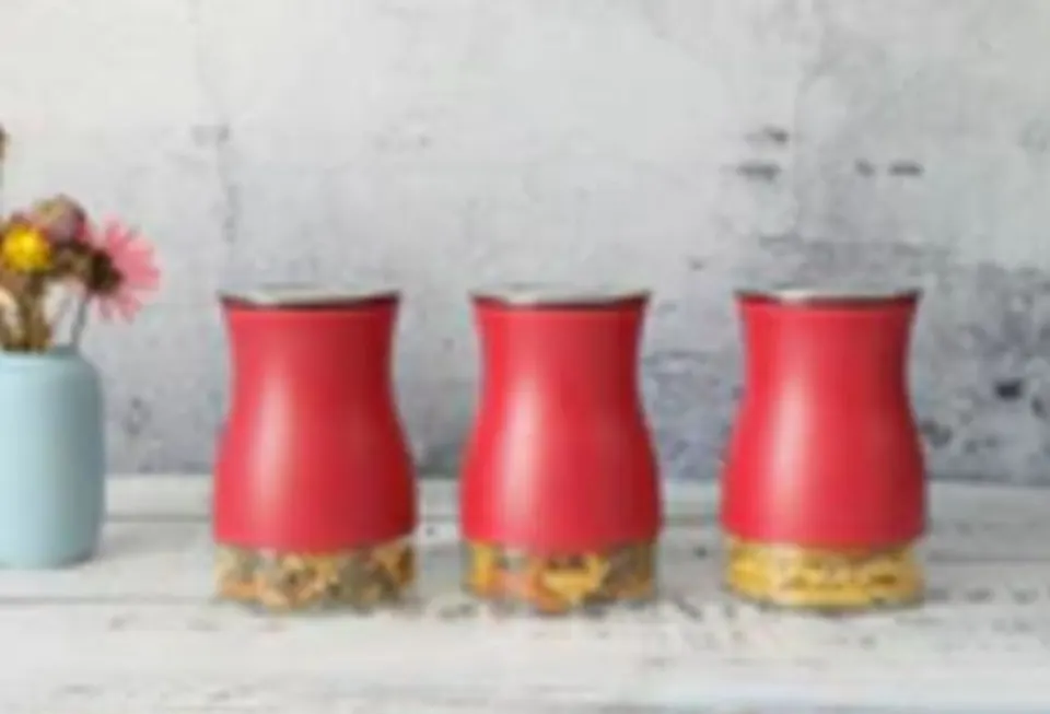 Brand New 3PC Kitchen Canisters Red