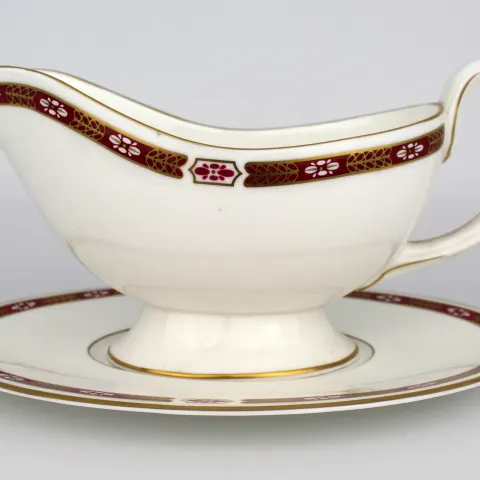 Royal Worcester Grosvenor Sauce Boat & Stand