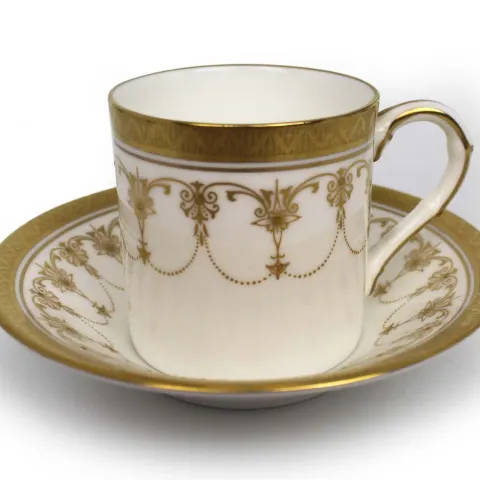 Royal Worcester Imperial Coffee Can & Saucer