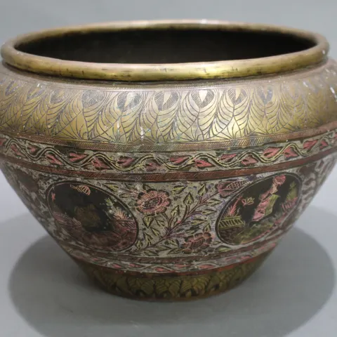 Large Antique Indian Brass Bowl